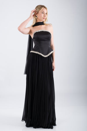 ZURICH Siyah Abiye Elbise