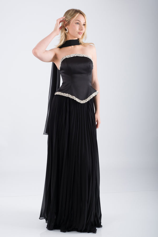 ZURICH Siyah Abiye Elbise