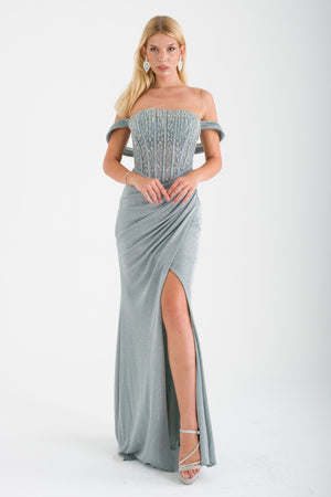 APRİL Mint Abiye Elbise