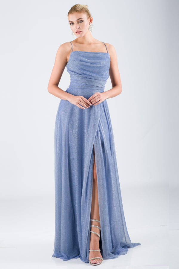 CHLOE İndigo Abiye Elbise