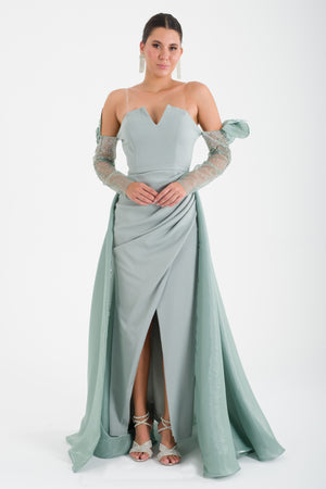 TREBON Mint Abiye Elbise