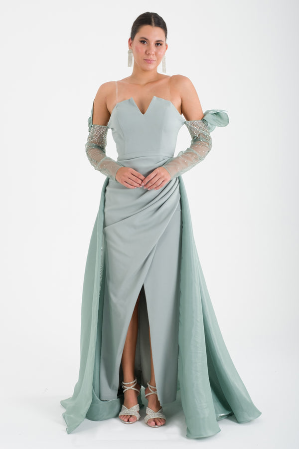 TREBON Mint Abiye Elbise