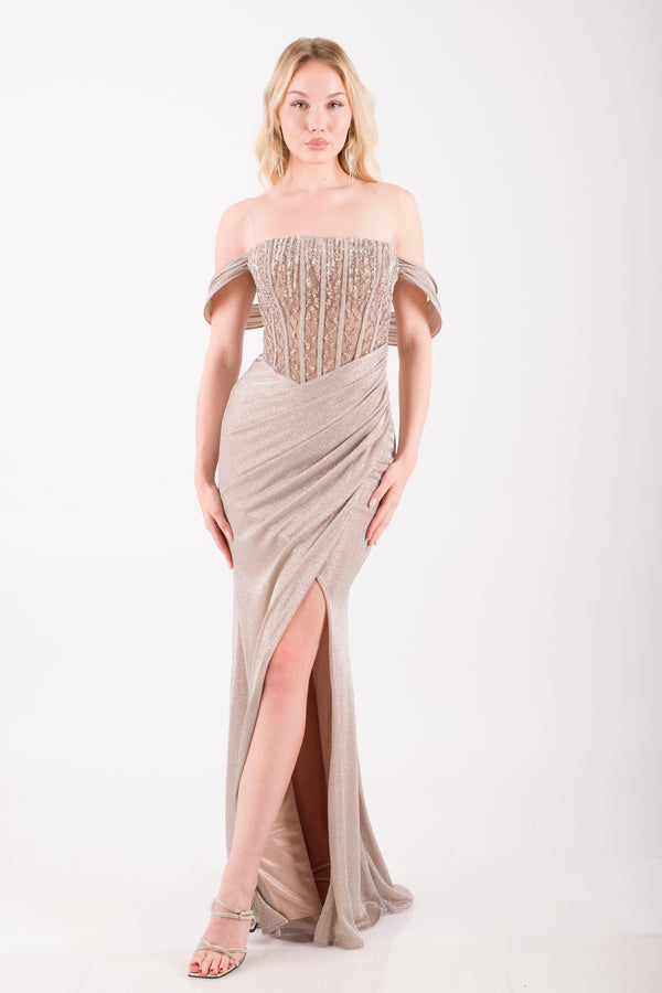 APRİL Vizon Abiye Elbise