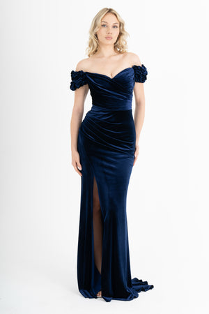 NOXELIA Saks Abiye Elbise