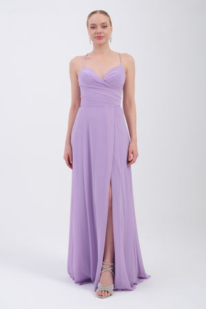 JASMİN Lila Abiye Elbise