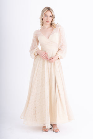 ZORYNTA Bej Abiye Elbise