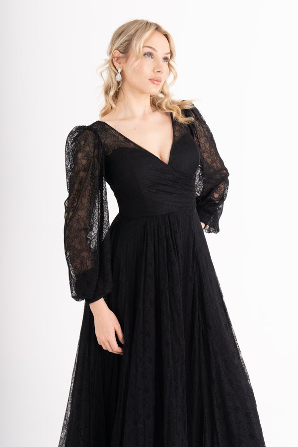 ZORYNTA Siyah Abiye Elbise