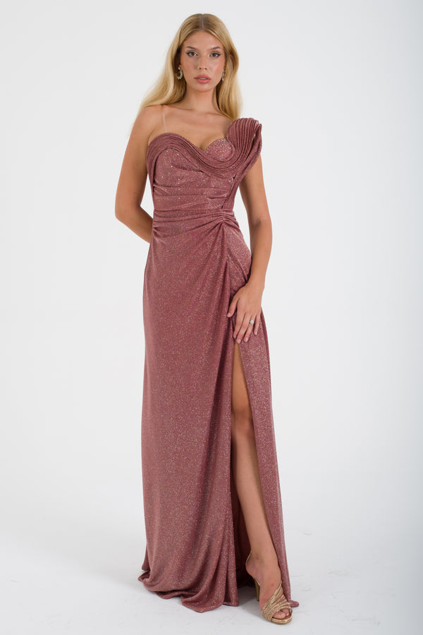 LULUH Kiremit Abiye Elbise