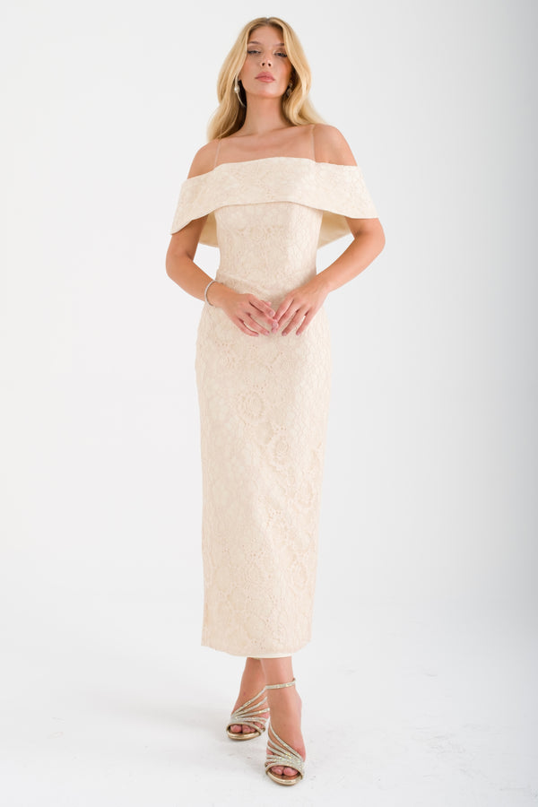 SORELLE Bej Abiye Elbise