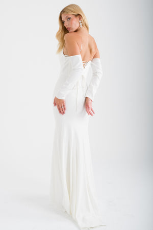 VARDZİA Ekru Abiye Elbise