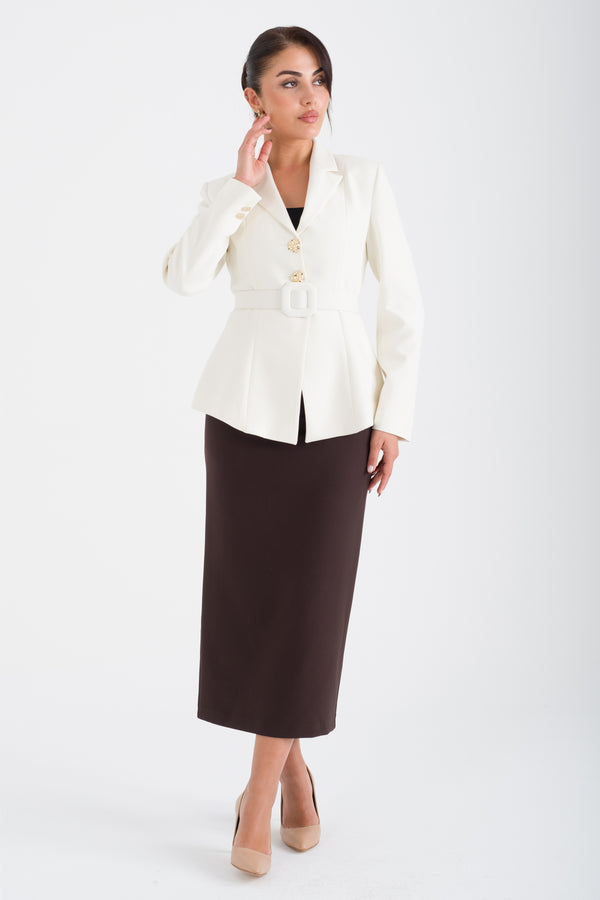 VERVE Ekru-Siyah Ofis Takımı