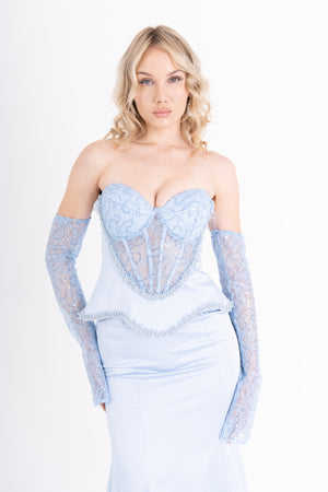 SYLVARA Bebe Mavisi Abiye Elbise