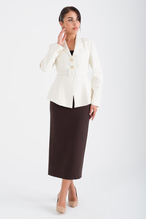 VERVE Ekru-Kahve Ofis Takımı