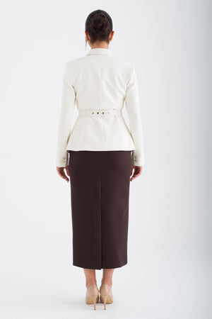 VERVE Ekru-Kahve Ofis Takımı