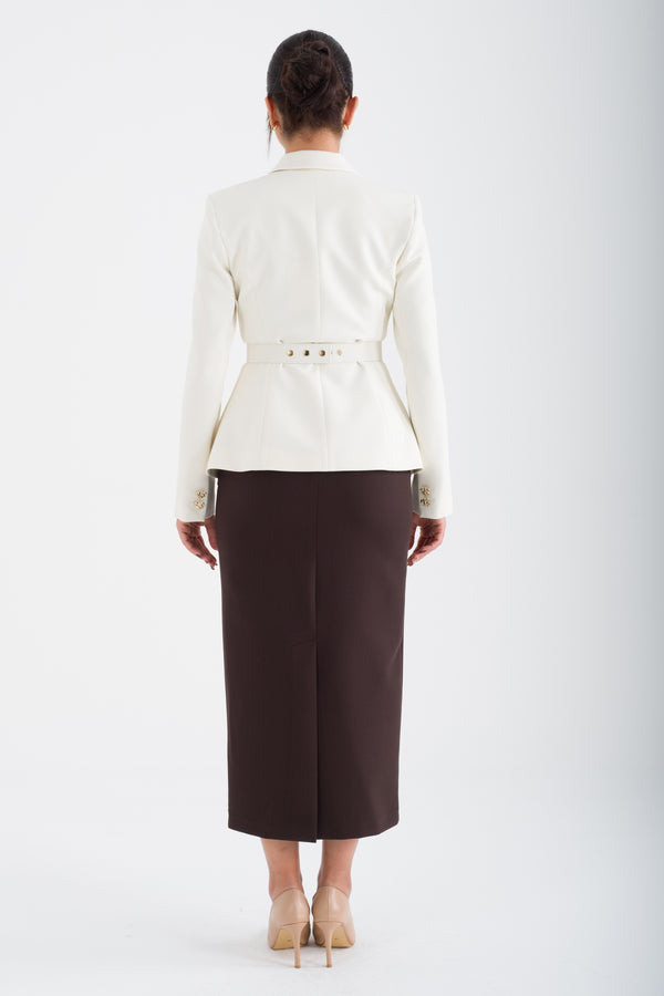 VERVE Ekru-Kahve Ofis Takımı