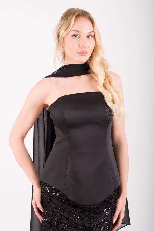 LISBON Siyah Abiye Elbise