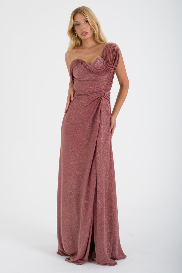 LULUH Kiremit Abiye Elbise