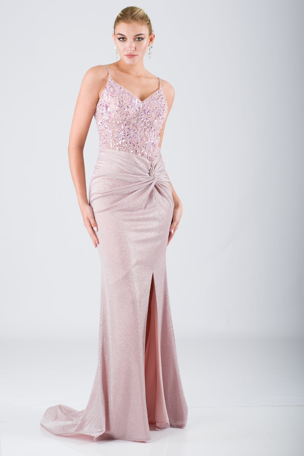 Oleo powder evening dress dress