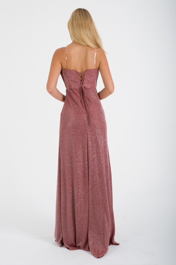 LULUH Kiremit Abiye Elbise