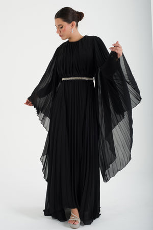 Kotor Siyah Abiye Elbise