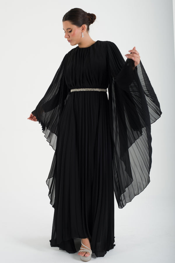 Kotor Siyah Abiye Elbise