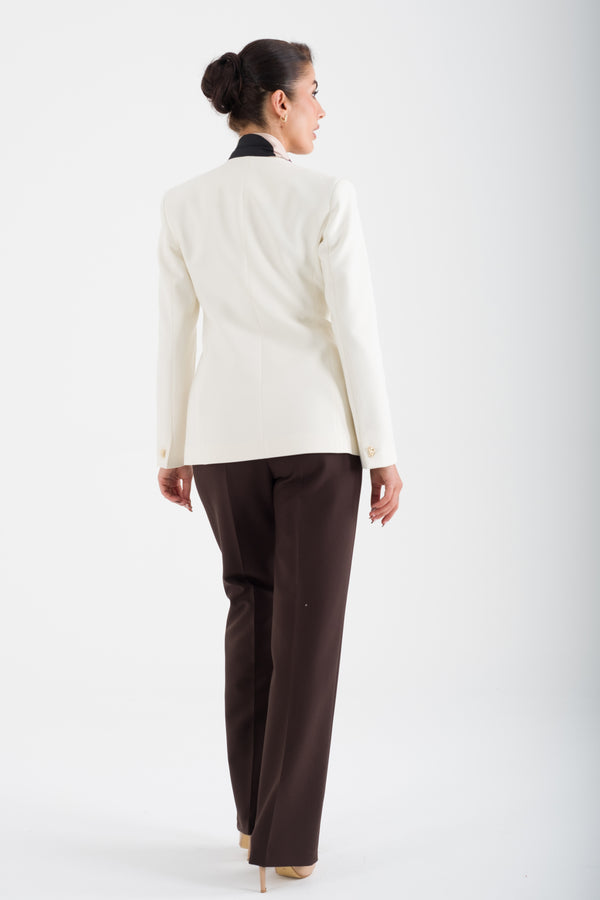 SCULPT Ekru-Kahve Ofis Takımı