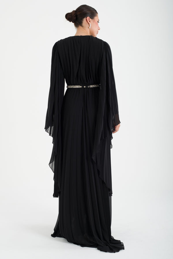 Kotor Siyah Abiye Elbise