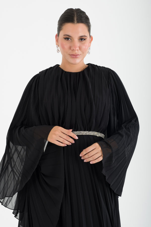 Kotor Siyah Abiye Elbise