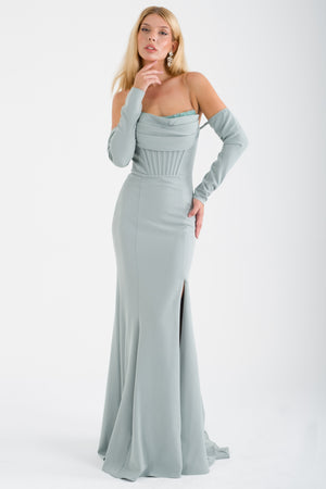 VARDZİA Mint Abiye Elbise