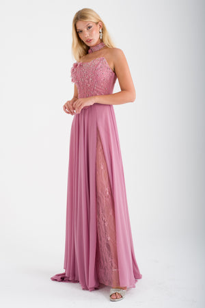 SUSİN Pudra Abiye Elbise