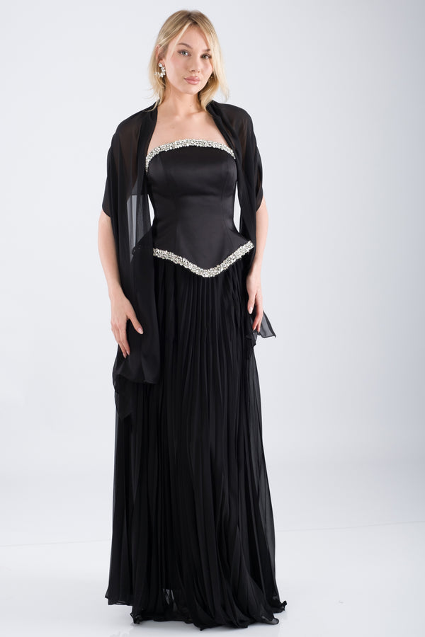 ZURICH Siyah Abiye Elbise