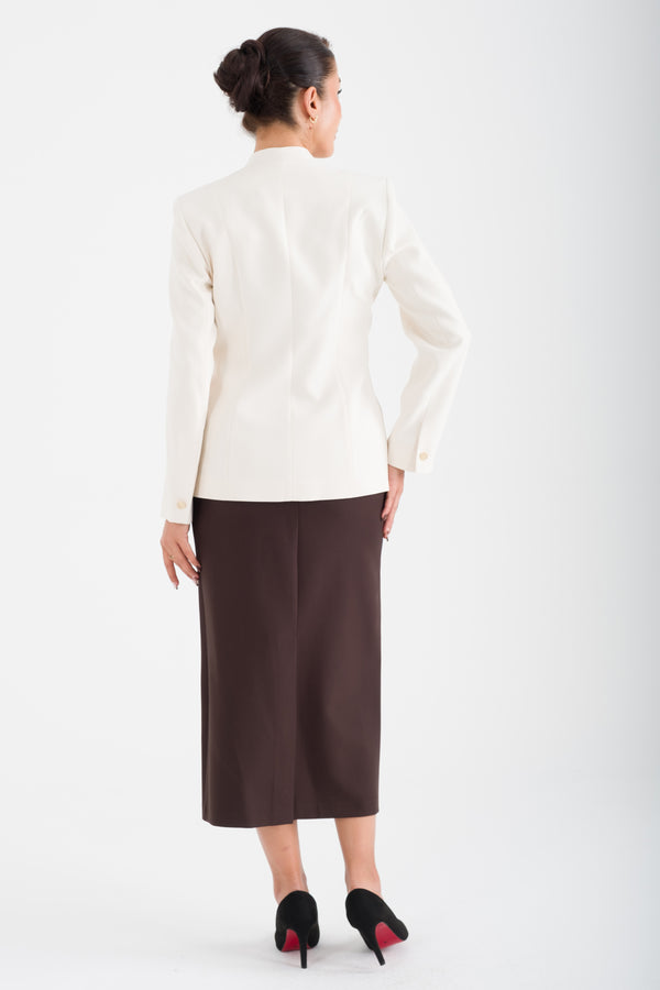 NOIR Ekru-Kahve Ofis Takımı