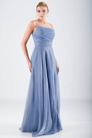 CHLOE İndigo Abiye Elbise