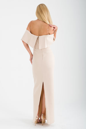 VIONNA Bej Abiye Elbise