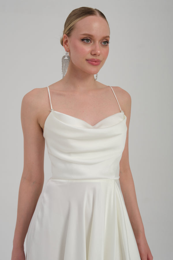 TİMİ Ekru Abiye Elbise