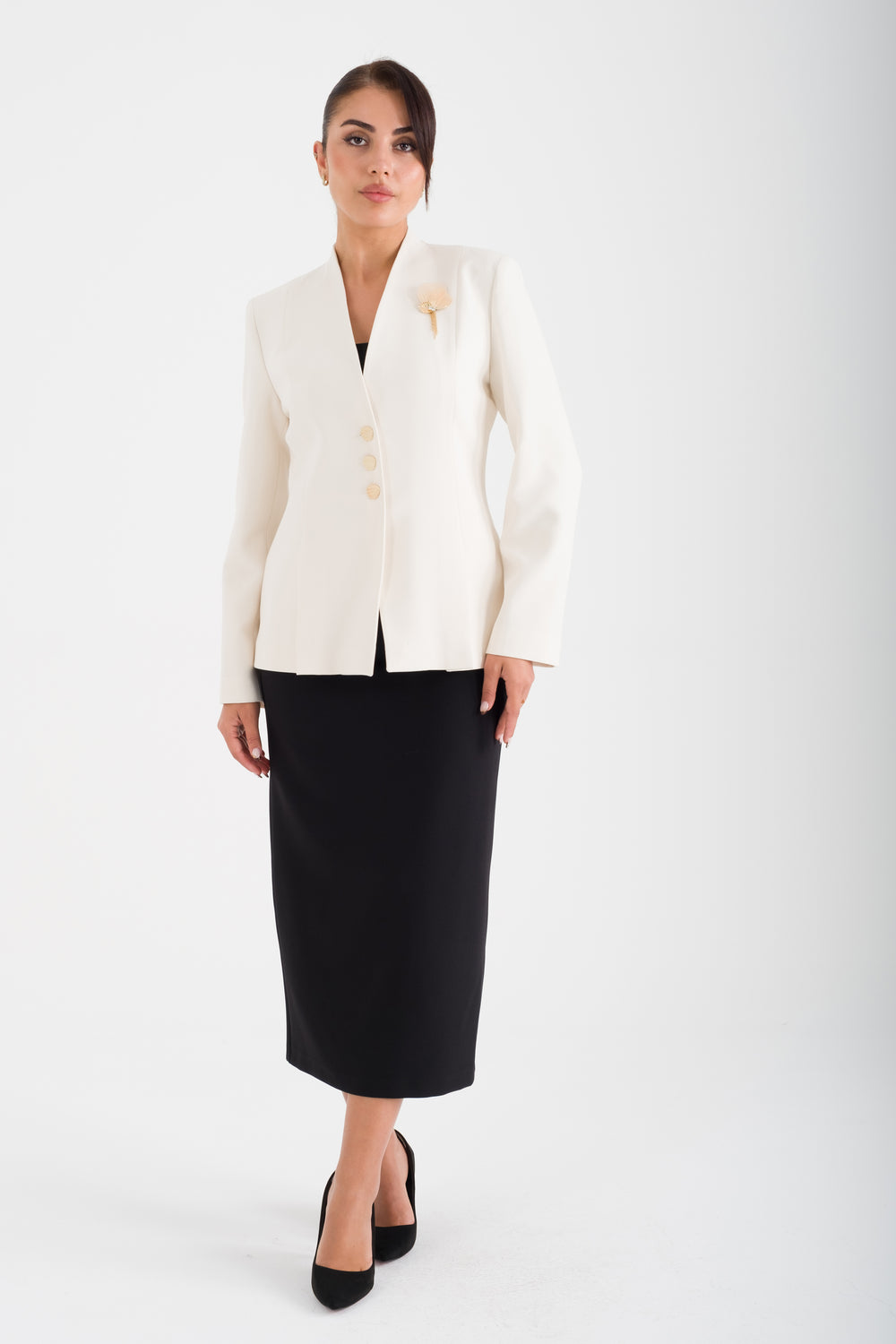 NOIR Ekru-Siyah Ofis Takımı