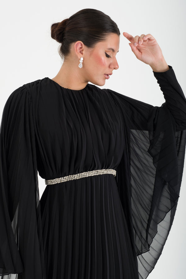 Kotor Siyah Abiye Elbise