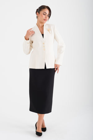 NOIR Ekru-Siyah Ofis Takımı