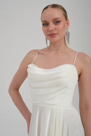 TİMİ Ekru Abiye Elbise