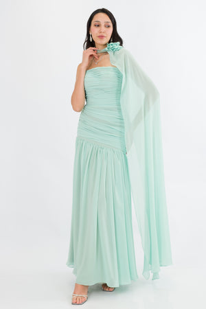GLITTER Mint Abiye Elbise