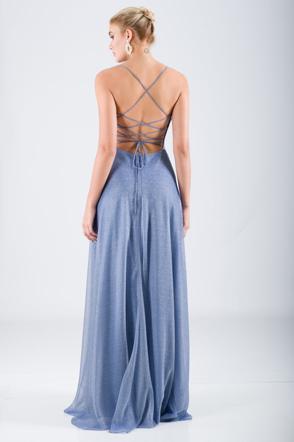 CHLOE İndigo Abiye Elbise