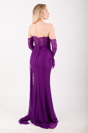 LUMERA Mor Abiye Elbise
