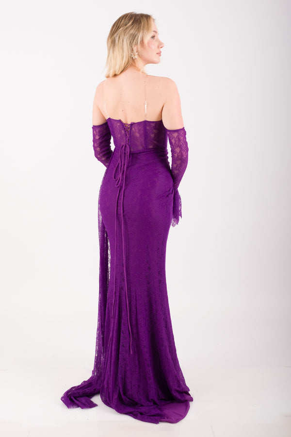 LUMERA Mor Abiye Elbise