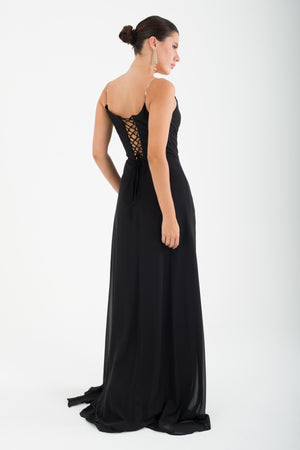 Juno black evening dress dress