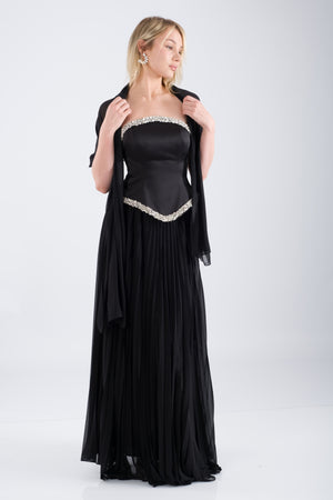 ZURICH Siyah Abiye Elbise