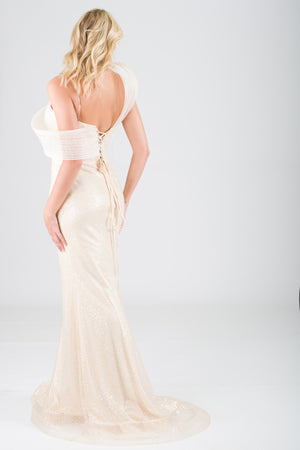 Mugs beige evening dress dress