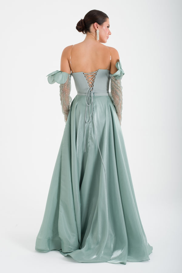 TREBON Mint Abiye Elbise