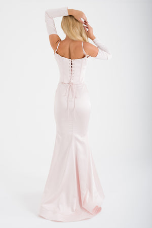 LATUFU Pudra Abiye Elbise