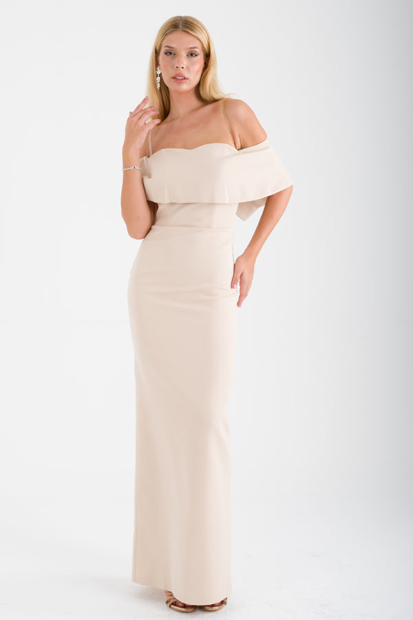 VIONNA Bej Abiye Elbise