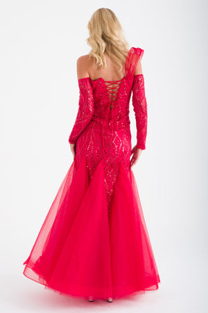 TULUM Kırmızı Abiye Elbise